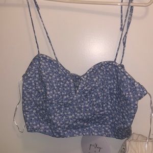 BRAND NEW WITH TAG princess polly blue crop top